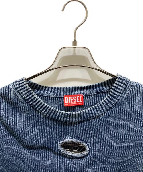 DIESEL（ディーゼル）DIESEL (ディーゼル) リブニット ブルー サイズ:Sの古着・服飾アイテム