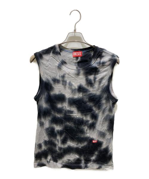 DIESEL（ディーゼル）DIESEL (ディーゼル) タイダイ染めタンクトップ ブラック サイズ:Sの古着・服飾アイテム