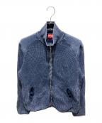 DIESELディーゼル）の古着「ジップアップスウェット」｜ブルー