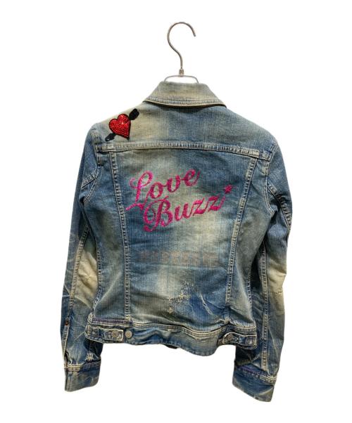 Hysteric Glamour（ヒステリックグラマー）Hysteric Glamour (ヒステリックグラマー) バックデザインデニムジャケット ブルー サイズ:FREEの古着・服飾アイテム