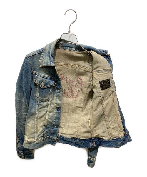 Hysteric Glamour（ヒステリックグラマー）Hysteric Glamour (ヒステリックグラマー) バックデザインデニムジャケット ブルー サイズ:FREEの古着・服飾アイテム