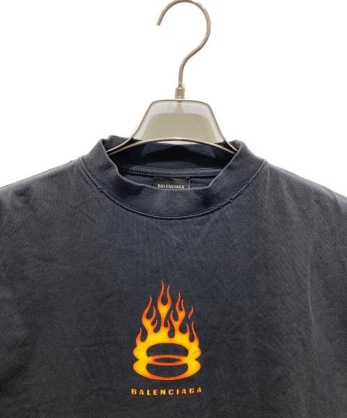 BALENCIAGA（バレンシアガ）BALENCIAGA (バレンシアガ) 24SS FLAME SHORT SLEEVE T-SHIRT ブラック サイズ:2の古着・服飾アイテム