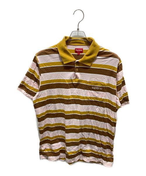 SUPREME（シュプリーム）SUPREME (シュプリーム) Ｍulti Stripe Polo ピンク×イエロー サイズ:Ｌの古着・服飾アイテム