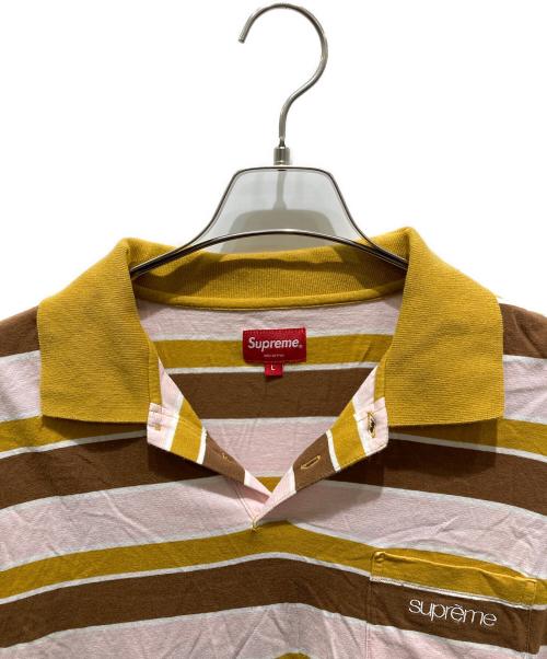 SUPREME（シュプリーム）SUPREME (シュプリーム) Ｍulti Stripe Polo ピンク×イエロー サイズ:Ｌの古着・服飾アイテム
