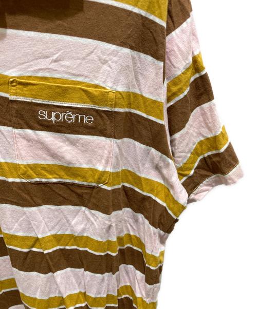 SUPREME（シュプリーム）SUPREME (シュプリーム) Ｍulti Stripe Polo ピンク×イエロー サイズ:Ｌの古着・服飾アイテム