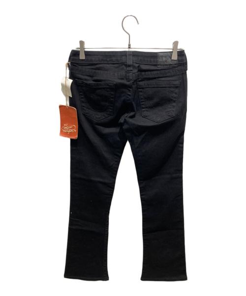 TRUE RELIGION（トゥルー レリジョン）TRUE RELIGION (トゥルー レリジョン) フレアブラックデニムパンツ ブラック サイズ:28の古着・服飾アイテム