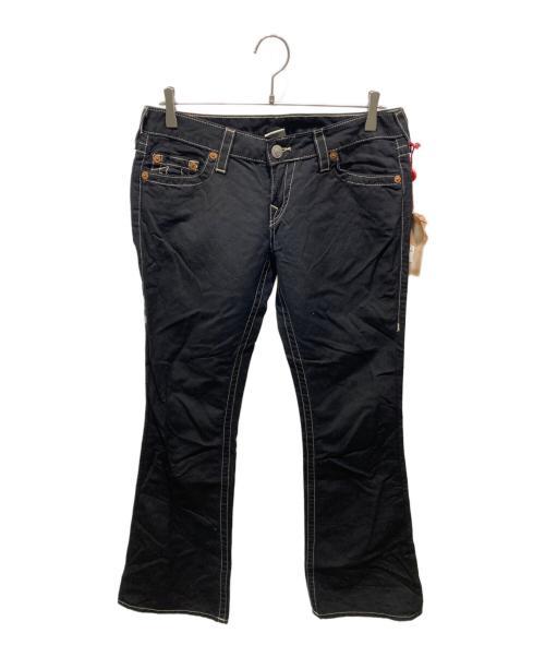 TRUE RELIGION（トゥルー レリジョン）TRUE RELIGION (トゥルー レリジョン) ステッチフレアパンツ ブラック サイズ:29の古着・服飾アイテム