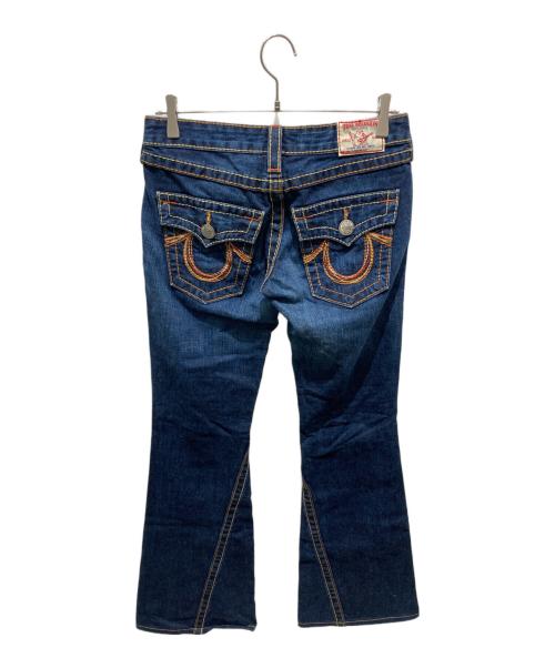 TRUE RELIGION（トゥルー レリジョン）TRUE RELIGION (トゥルー レリジョン) ステッチベルボトムデニムパンツ ブルー サイズ:27の古着・服飾アイテム