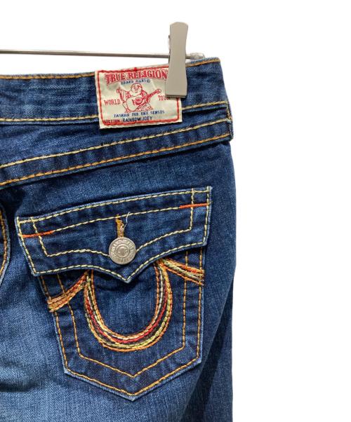 TRUE RELIGION（トゥルー レリジョン）TRUE RELIGION (トゥルー レリジョン) ステッチベルボトムデニムパンツ ブルー サイズ:27の古着・服飾アイテム