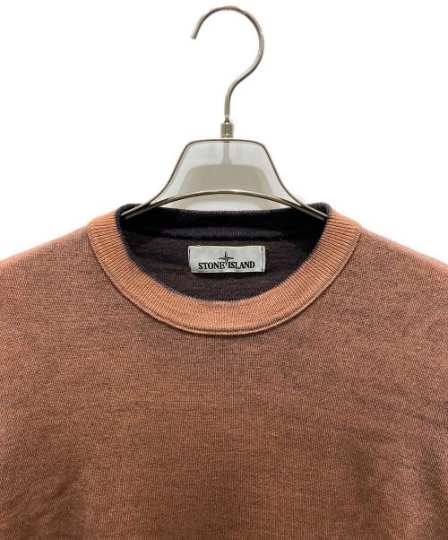 STONE ISLAND（ストーンアイランド）STONE ISLAND (ストーンアイランド) クルーネックニット オレンジ サイズ:Lの古着・服飾アイテム