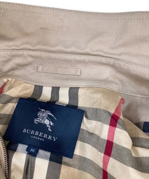 BURBERRY LONDON（バーバリーロンドン）BURBERRY LONDON (バーバリーロンドン) 裏ノバチェックライダースジャケット ベージュ サイズ:38の古着・服飾アイテム