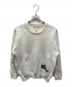 COMME des GARCONS SHIRTコムデギャルソンシャツ）の古着「クルーネックニット」｜ホワイト