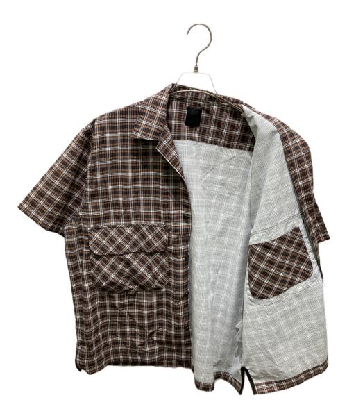 DAIWA PIER39（ダイワ ピア39）DAIWA PIER39 (ダイワ ピア39) Tech Regular Collar Shirts S/S ブラウン サイズ:Ｍの古着・服飾アイテム
