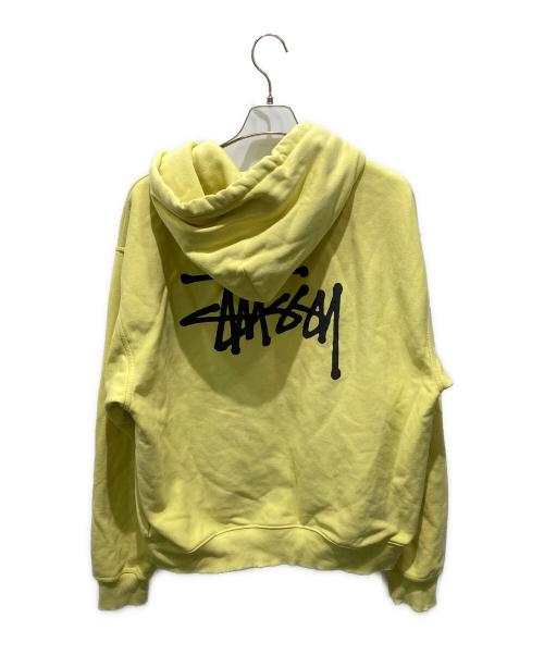 stussy（ステューシー）stussy (ステューシー) Basic Zip Hoodジップパーカー イエロー サイズ:XLの古着・服飾アイテム