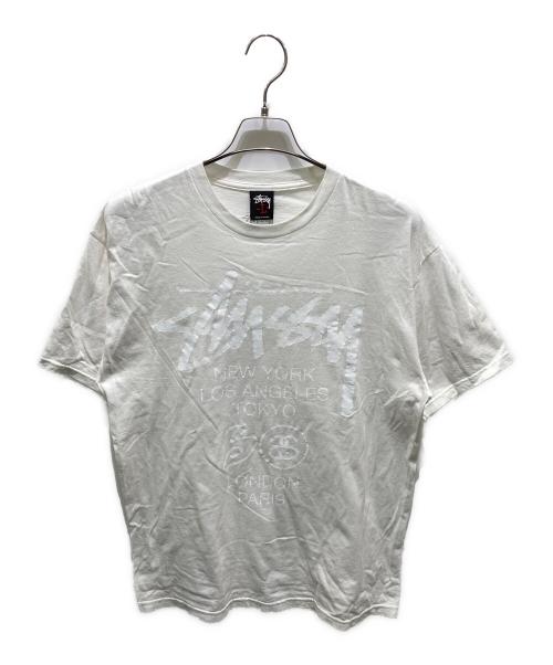 stussy（ステューシー）stussy (ステューシー) プリントTシャツ ホワイト サイズ:Ｌの古着・服飾アイテム