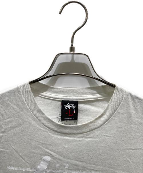 stussy（ステューシー）stussy (ステューシー) プリントTシャツ ホワイト サイズ:Ｌの古着・服飾アイテム