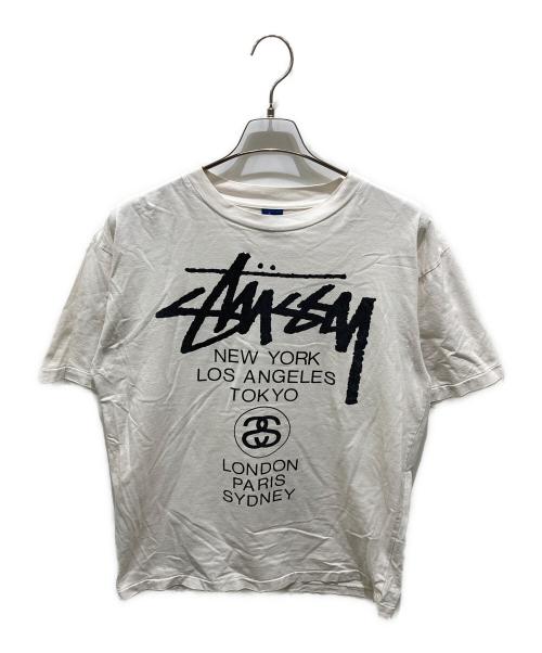stussy（ステューシー）stussy (ステューシー) プリントTシャツ ホワイト サイズ:Ｌの古着・服飾アイテム