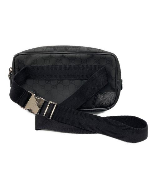 GUCCI（グッチ）GUCCI (グッチ) GGナイロン ボディバッグ ブラックの古着・服飾アイテム