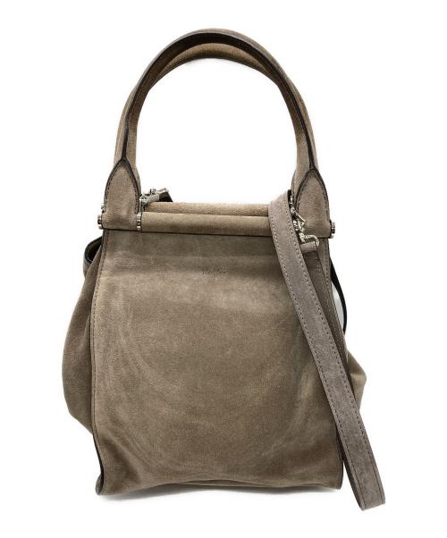 MaxMara（マックスマーラ）MaxMara (マックスマーラ) スウェード2WAYバッグ ブラウンの古着・服飾アイテム