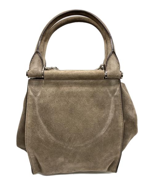 MaxMara（マックスマーラ）MaxMara (マックスマーラ) スウェード2WAYバッグ ブラウンの古着・服飾アイテム