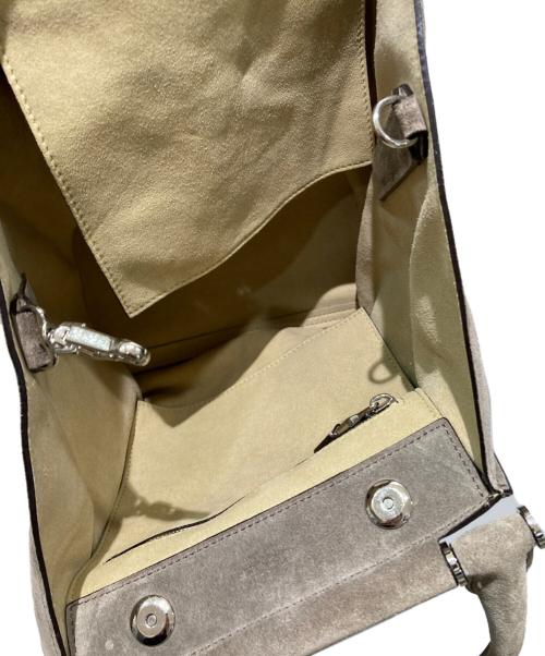MaxMara（マックスマーラ）MaxMara (マックスマーラ) スウェード2WAYバッグ ブラウンの古着・服飾アイテム