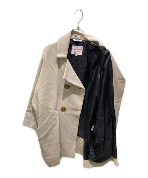 Vivienne Westwood RED LABEL（ヴィヴィアンウエストウッドレッドレーベル）Vivienne Westwood RED LABEL (ヴィヴィアンウエストウッドレッドレーベル) オーブ ボタン ダブルブレスト ウール オーバー コート ベージュ サイズ:2の古着・服飾アイテム