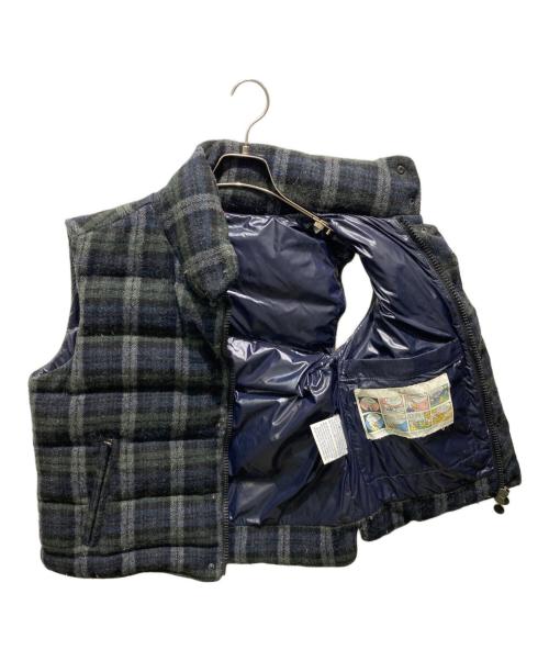 MONCLER（モンクレール）MONCLER (モンクレール) BEAMS (ビームス) 別注ダウンベスト グリーン×ネイビー サイズ:2の古着・服飾アイテム