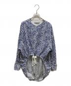 SPORT MAXスポーツマックス）の古着「デザインシャツワンピース」｜ブルー×ホワイト