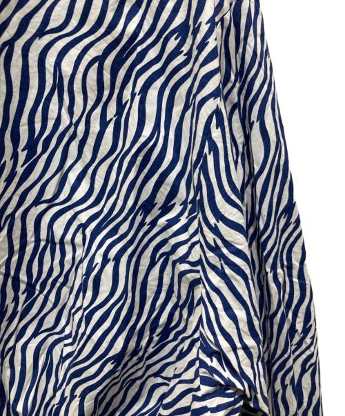 SPORT MAX（スポーツマックス）SPORT MAX (スポーツマックス) デザインシャツワンピース ブルー×ホワイト サイズ:Ｌの古着・服飾アイテム