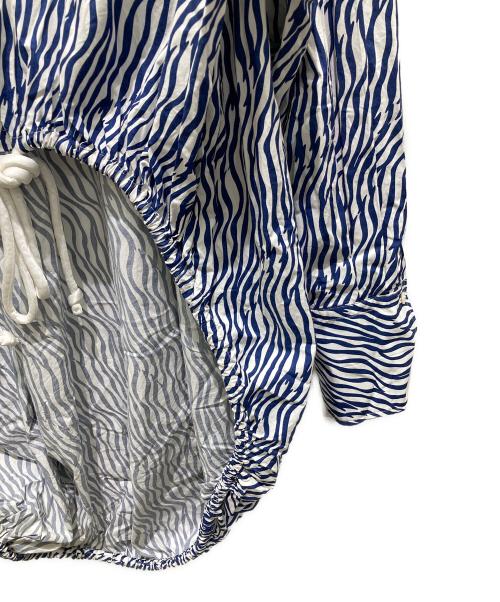 SPORT MAX（スポーツマックス）SPORT MAX (スポーツマックス) デザインシャツワンピース ブルー×ホワイト サイズ:Ｌの古着・服飾アイテム