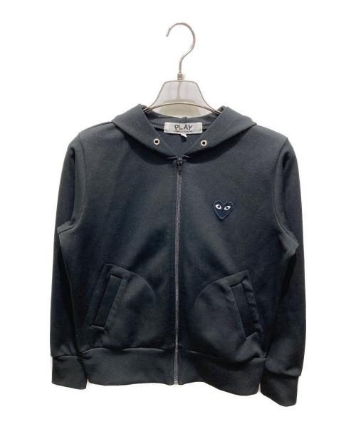 PLAY COMME des GARCONS（プレイコムデギャルソン）PLAY COMME des GARCONS (プレイコムデギャルソン) ジップパーカー ブラック サイズ:Lの古着・服飾アイテム