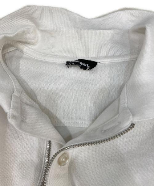 DIESEL（ディーゼル）DIESEL (ディーゼル) ハーフジップシャツ ホワイト サイズ:Sの古着・服飾アイテム