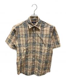 BURBERRY LONDON（バーバリーロンドン）の古着「コットンリネンノヴァチェックシャツ」｜ベージュ