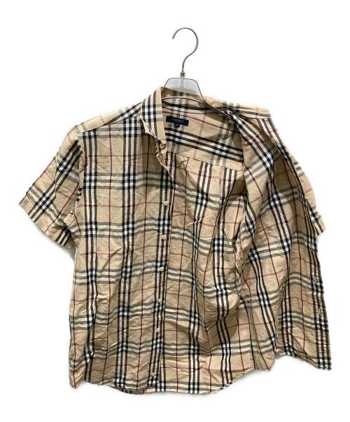 BURBERRY LONDON（バーバリーロンドン）BURBERRY LONDON (バーバリーロンドン) コットンリネンノヴァチェックシャツ ベージュ サイズ:Ｓの古着・服飾アイテム