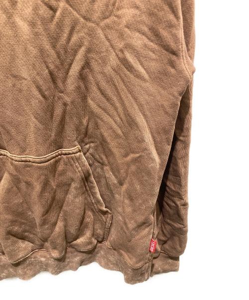 DIESEL（ディーゼル）DIESEL (ディーゼル) 加工プルオーバーパーカー ブラウン サイズ:Sの古着・服飾アイテム