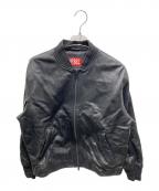 DIESELディーゼル）の古着「レザージャケット」｜ブラック