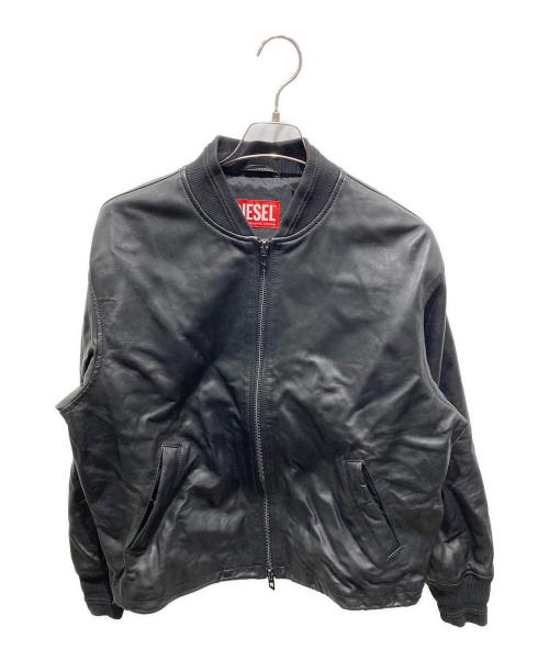 DIESEL（ディーゼル）DIESEL (ディーゼル) レザージャケット ブラック サイズ:46の古着・服飾アイテム