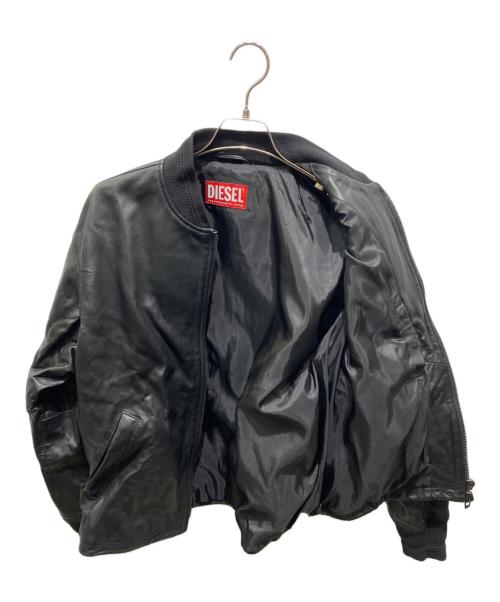 DIESEL（ディーゼル）DIESEL (ディーゼル) レザージャケット ブラック サイズ:46の古着・服飾アイテム