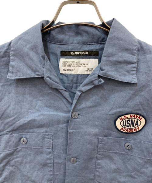 AVIREX（アヴィレックス）AVIREX (アヴィレックス) 半袖シャツ ブルー サイズ:Mの古着・服飾アイテム