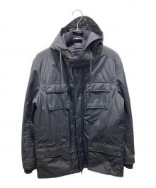 LACOSTE（ラコステ）の古着「フーデッド中綿ジャケット」｜ブラック