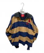 Vivienne Westwood RED LABELヴィヴィアンウエストウッドレッドレーベル）の古着「襟付カットソー」｜ネイビー×ブラウン