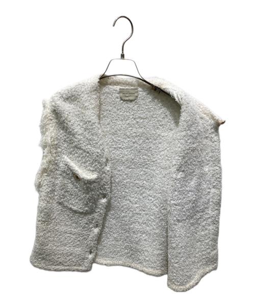 UNITED ARROWS（ユナイテッドアローズ）UNITED ARROWS (ユナイテッドアローズ) ミックスツイード ニットベスト ホワイト サイズ:記載なしの為実寸参照の古着・服飾アイテム
