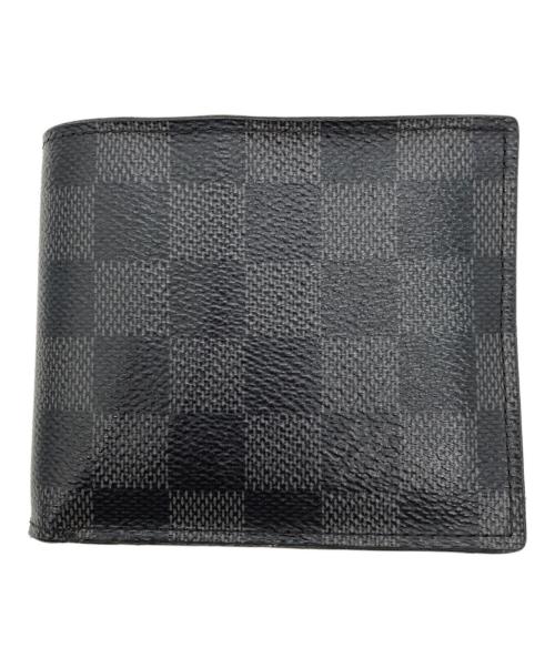 LOUIS VUITTON（ルイ ヴィトン）LOUIS VUITTON (ルイ ヴィトン) 2つ折り財布　ダミエ 	ポルトフォイユ・マルコ NM　N63336　CA2129 ブラックの古着・服飾アイテム