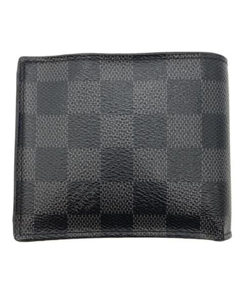 LOUIS VUITTON（ルイ ヴィトン）LOUIS VUITTON (ルイ ヴィトン) 2つ折り財布　ダミエ 	ポルトフォイユ・マルコ NM　N63336　CA2129 ブラックの古着・服飾アイテム