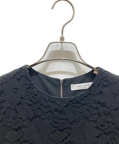 ADORE（アドーア）ADORE (アドーア) アウティングレースワンピース ブラック サイズ:36の古着・服飾アイテム