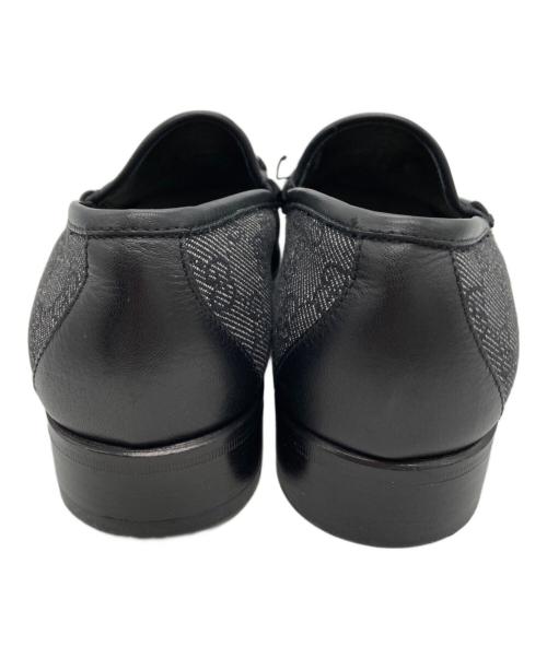 GUCCI（グッチ）GUCCI (グッチ) GGキャンバスホースビットローファー グレー サイズ:6 1/2 Eの古着・服飾アイテム