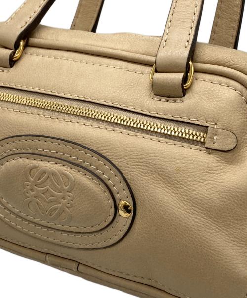 LOEWE（ロエベ）LOEWE (ロエベ) アナグラムタッセルハンドバッグ　マドリード ベージュの古着・服飾アイテム