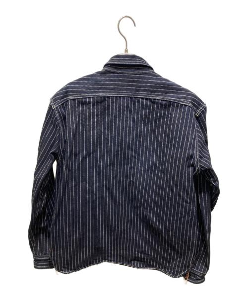 EIGHT G（エイトジー）EIGHT G (エイトジー) Long Sleeve Wabash Stripe Work Shirt ネイビー サイズ:42の古着・服飾アイテム