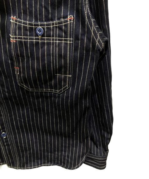 EIGHT G（エイトジー）EIGHT G (エイトジー) Long Sleeve Wabash Stripe Work Shirt ネイビー サイズ:42の古着・服飾アイテム