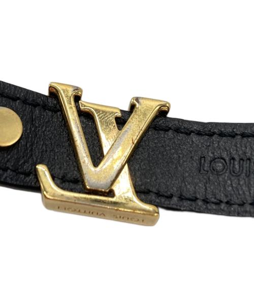LOUIS VUITTON（ルイ ヴィトン）LOUIS VUITTON (ルイ ヴィトン) レザーブレスレット　M8084 LVアイコニック　BC4202 ブラウンの古着・服飾アイテム